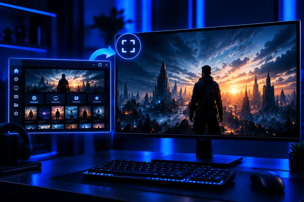 Use Castle in full-screen mode through an Android emulator to fill more of the computer screen